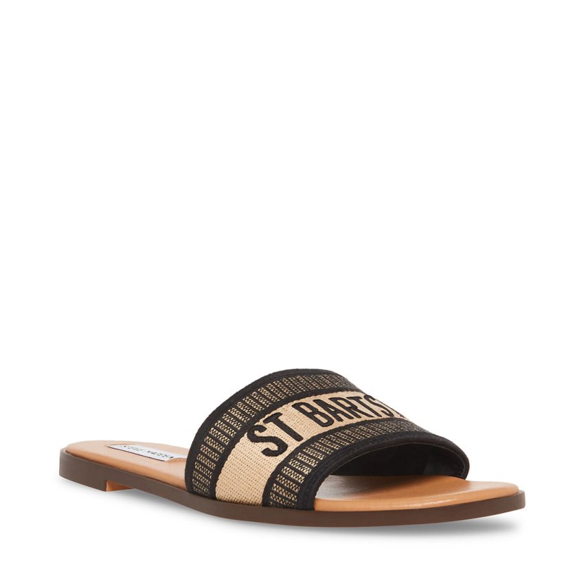 Sandalias de Diapositivas Steve Madden Knox Mujer Negras | ES GP2064